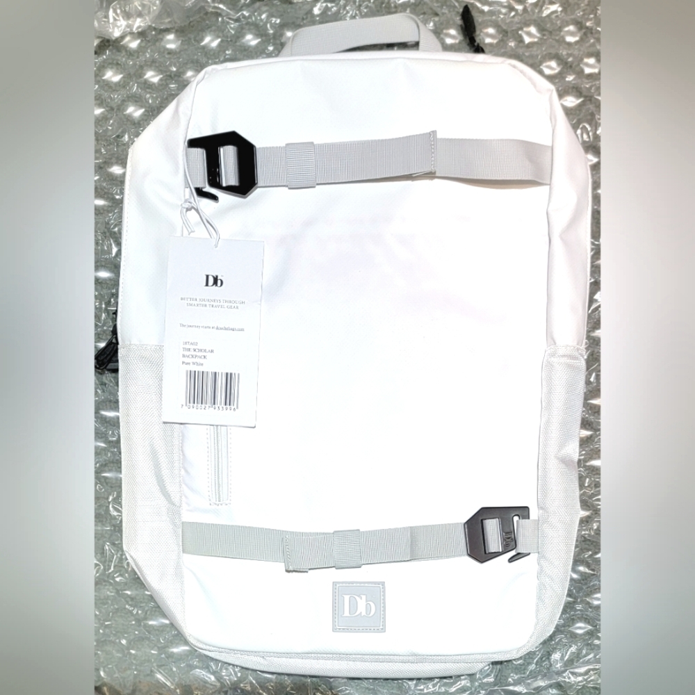 Douche Bags Co. FLAWED "The Scholar" backpack  White Tarpaulin Polyester outer s